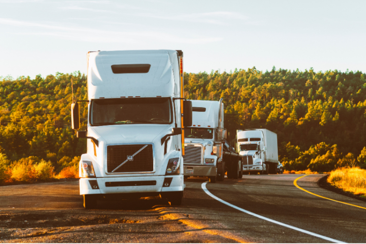 Entenda como funciona a tributação no transporte de cargas - caminhão rodando na estrada.
